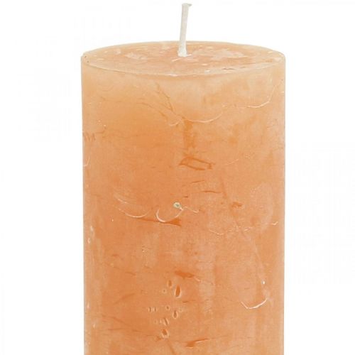 kohteita Yksiväriset kynttilät Oranssi Persikka pilarikynttilät 50×100mm 4kpl