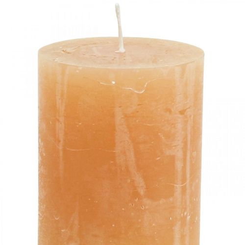 kohteita Yksiväriset kynttilät Oranssi Peach pilarikynttilät 60×80mm 4kpl