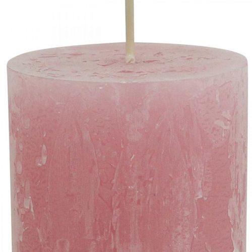 kohteita Värilliset kynttilät Pinkki Rustic Itsesammuvat 60×110mm 4kpl