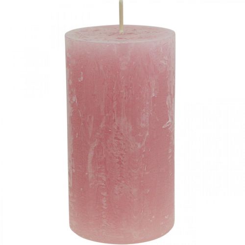 kohteita Värilliset kynttilät Pinkki Rustic Itsesammuvat 60×110mm 4kpl