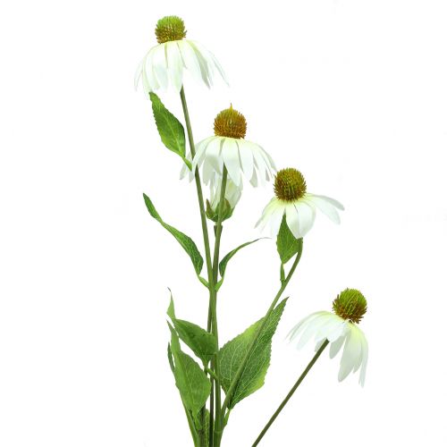 Echinacea-kukka keinotekoinen valkoinen 90cm