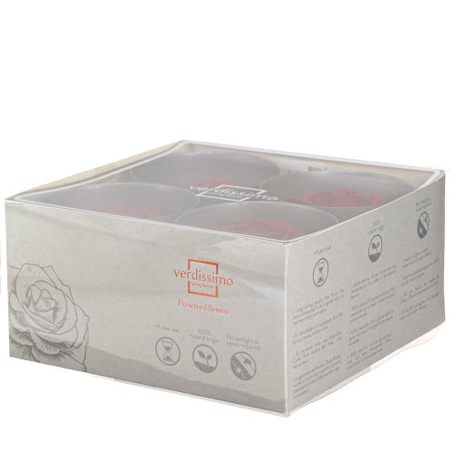 kohteita Aitoja ruusunpäitä Infinity Roses Red Premium Ø8.5cm 4 kpl