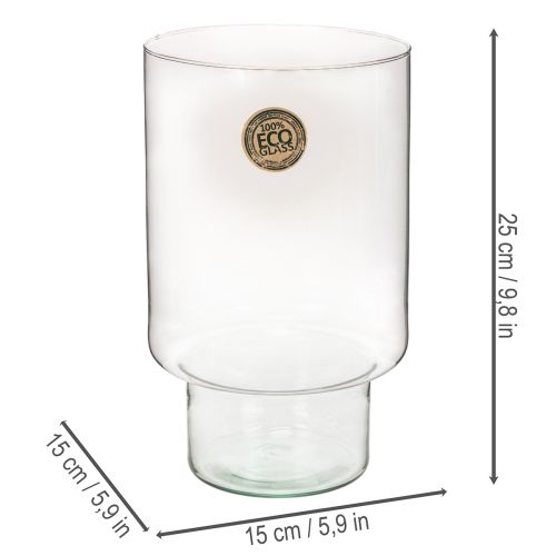 Lasisylinterinen säilytysrasia Eco Glass 25cm | Floristik24.fi