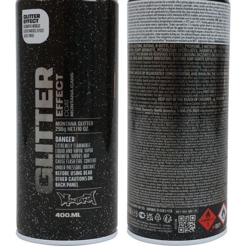 kohteita Glitter Spray Silver Montana Effect Glitter Spray Spray Paint 400ml