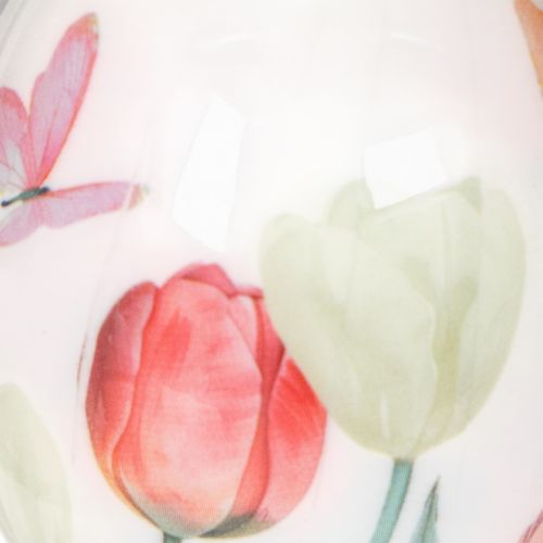 kohteita Pääsiäismunakoriste, tulppaaniaihe ripustusnauhalla ja kevätkoristeena, 6 cm, 12 kpl