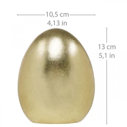 kohteita Kultainen koristemuna, koriste pääsiäiseksi, keraaminen muna H13cm Ø10,5cm 2kpl
