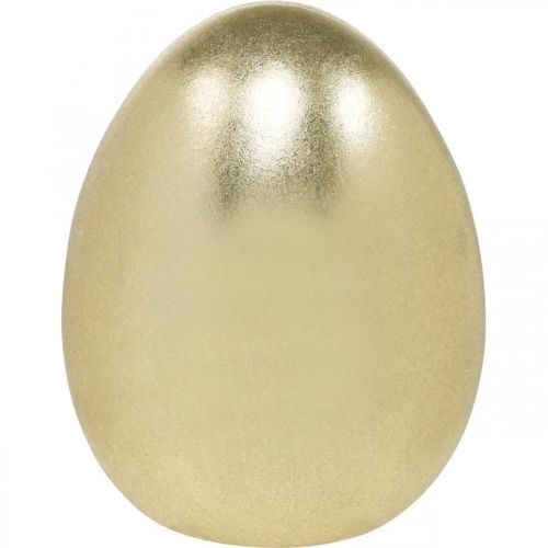 Keraaminen muna kultainen, jalo pääsiäiskoristeet, koriste-esine muna metallinen K16,5cm Ø13,5cm