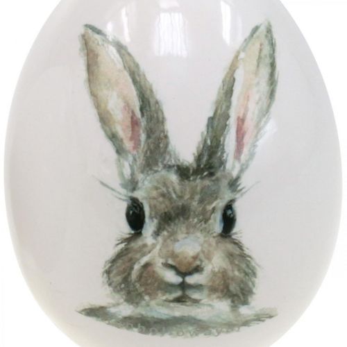 Koristeellinen muna seisova kani kuvio, pääsiäiskoristeet, kani munalla Ø8cm K10cm 4 kpl setti