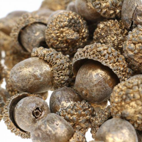 kohteita Syksyn hedelmät kultaiset, juhlavat syyskoristeet, koristeelliset tammenterhot tietysti, Adventtikoristeet Ø1,5 - 2,5cm L1,5 - 3cm 300g