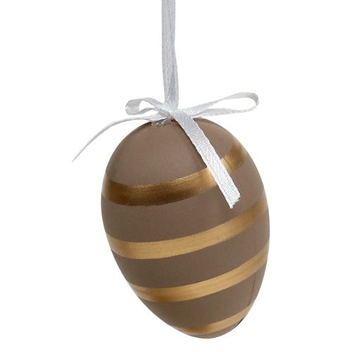 Floristik24 Munat ripustettavaksi valkoisena, ruskea 4cm - 6cm 12kpl