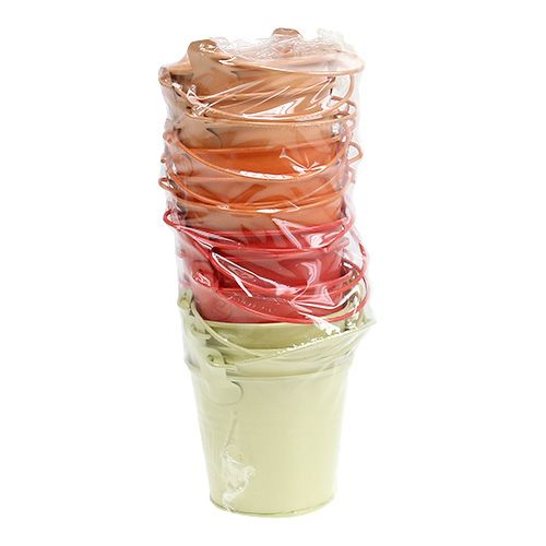 Floristik24 Kauha oranssi sekoitus Ø8cm H7cm 12kpl