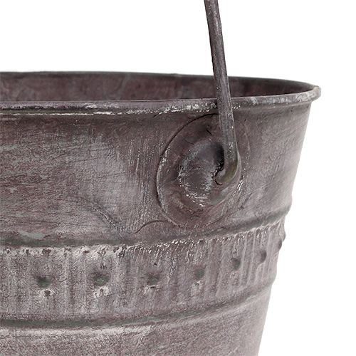 Floristik24 Kauha Sinkki Ø15cm K12cm Purppura pesty