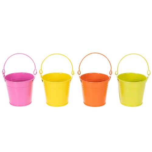 Värikkäät ämpärit, Ø8cm K7.5cm, 12 kpl | Floristik24.fi