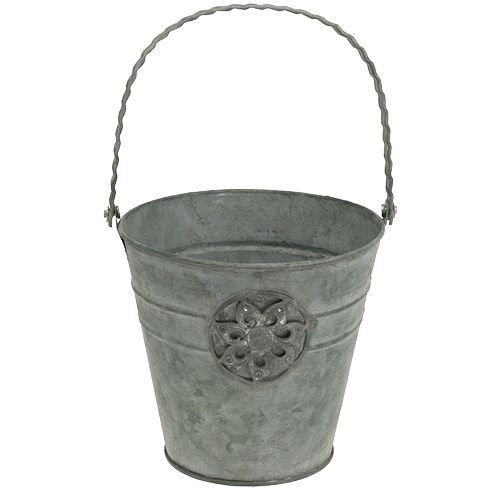 Floristik24 Kauha kukalla Ø16cm H15cm sinkkiä