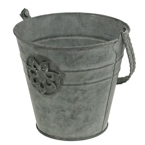Floristik24 Kauha kukalla Ø16cm H15cm sinkkiä