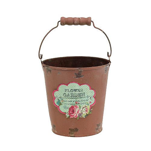 Floristik24 Kauha kuviolla Ruskea vanhentunut viimeistely Ø11cm K12cm