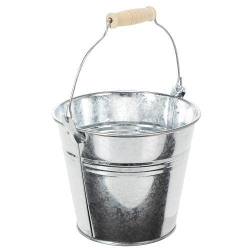 Ämpäri Ø14cm K12cm 6 kpl Sinkkiä, kiiltävä | Floristik24.fi