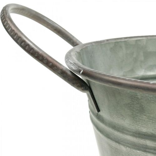 Floristik24 Istutin, metalliastia kahvoilla, koristeellinen kulho L32cm K24cm