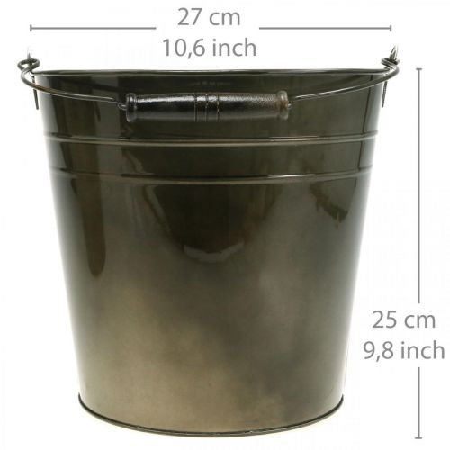Floristik24 Metalliastia, kasvikauha, metallikoristeet Ø27cm H25cm
