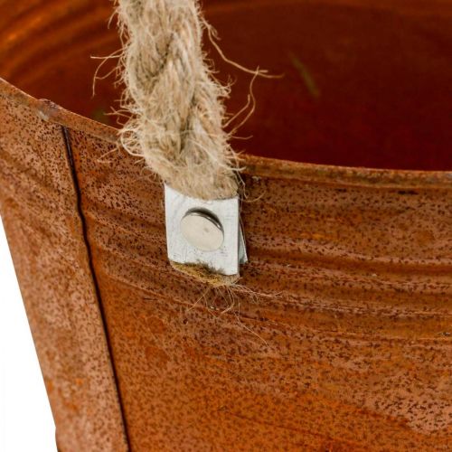 kohteita Metalliruukku kahvoilla, yrttiruukku, ruostekoriste Ø16,5cm H15cm