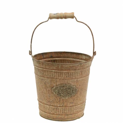 Floristik24 Deco Bucket Shabby Chic Vintage Ø12,5cm K12cm