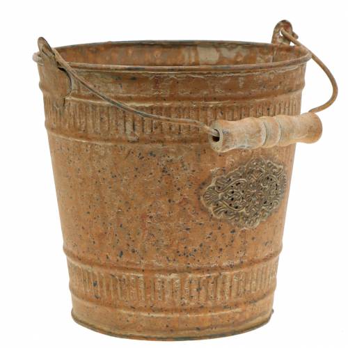 Floristik24 Deco Bucket Shabby Chic Vintage Ø12,5cm K12cm