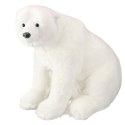 Jääkarhu koristehahmot seisovat ja istuvat valkoiset 16/20cm 3kpl | Floristik24.fi