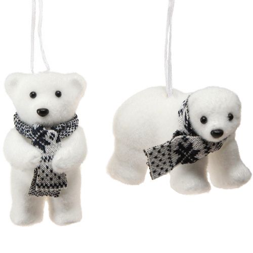 Floristik24 Jääkarhukoristeet talvikoristefiguurien ripustamiseen 11×7cm 4 kpl