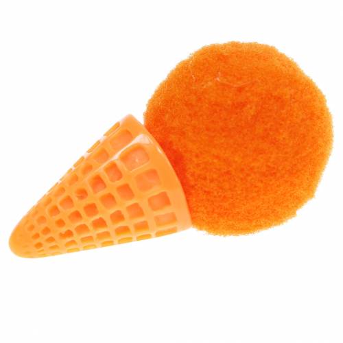 Jäätelö vohvelissa keinotekoinen vihreä, keltainen, oranssi valikoima 3,5 cm 18kpl