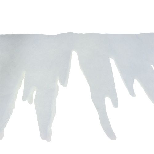 kohteita Icicle deco valkoinen glitterillä 2m