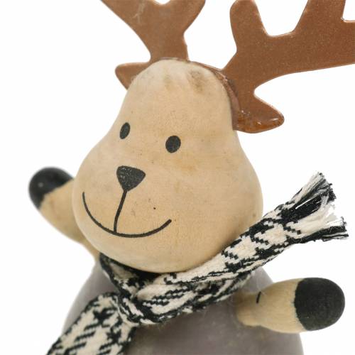 Floristik24 Joulukoristeen reunanhoitaja hirvi 13cm 4kpl