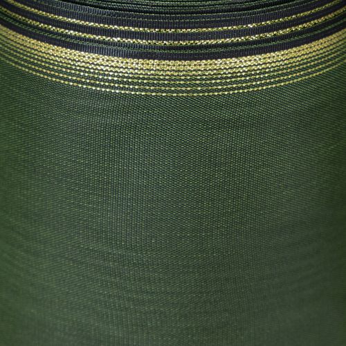 Elegantti moiré-seppelenauha, 175 mm, tummanvihreä helmiäisreunuksella ja taftikudoksella juhlatilaisuuksiin | Floristik24.fi