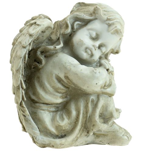 Floristik24 Angel for the Grave Cream Grave Angel Sleeping Angel 6×5,5×8cm