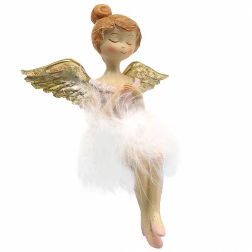 Floristik24 Koristeellinen ballerina enkeli reunaistuin Ø11.5 K15cm 2kpl