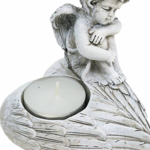 Hautakoristeita kynttilänjalka enkeli 10cm 2kpl