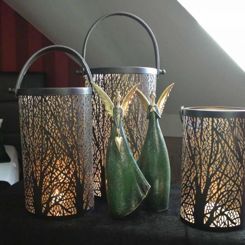 Floristik24 Deco-figuuri enkelinvihreä jouluenkeli kultaisella sydämellä H41cm