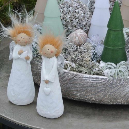 Floristik24 Deco Angel figuuri Jouluenkeli Valkoinen 4,5×3,5×11cm 4kpl.