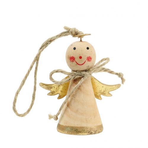 Floristik24 Enkeli ripustamiseen luonnollinen, kulta 8cm 4 kpl