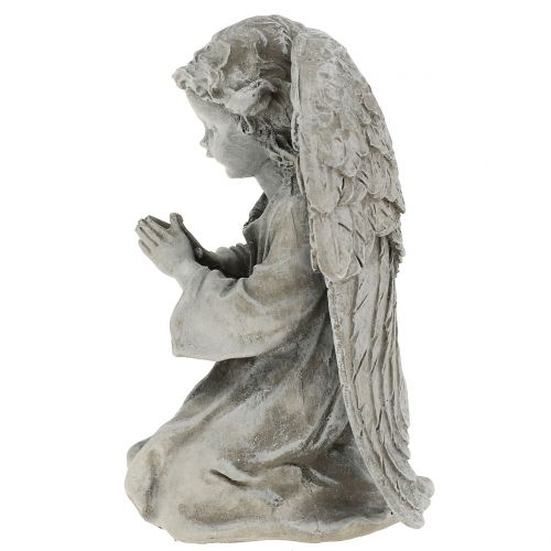 kohteita Koristeellinen enkeli harmaa 15cm