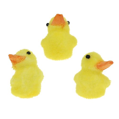 Ankka mini 4cm parveiltu keltainen 12kpl