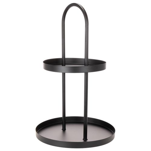 Metallinen kaksikerroksinen pyöreä koristetarjotin 58cm | Floristik24.fi