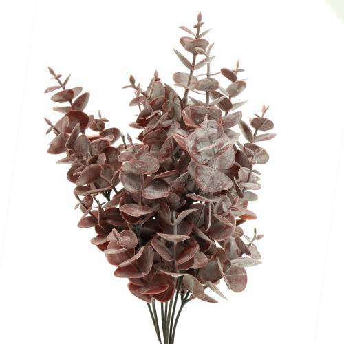 Floristik24 Eukalyptus keinotekoinen Burgundy 32cm Keinotekoinen kasvi kuin todellinen!