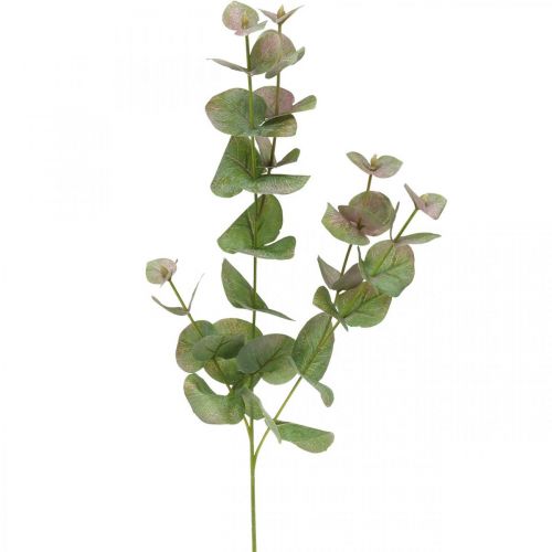 kohteita Keinotekoinen Eukalyptus oksa Deco vihreä kasvi vihreä, vaaleanpunainen 75cm