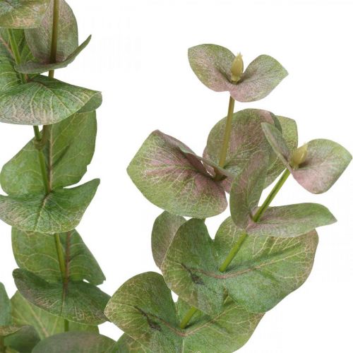 Floristik24 Keinotekoinen Eukalyptus oksa Deco vihreä kasvi vihreä, vaaleanpunainen 75cm
