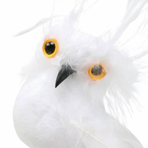 Koristeellinen pöllö valkoinen 5cm 4kpl