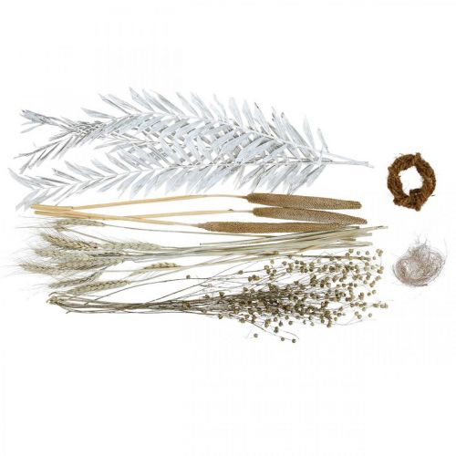 Floristik24 Kuivatut kukat DIY Box Exotic Dry Bouquet Valkoinen, Natural H55cm