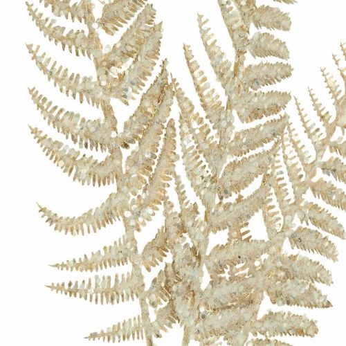 Floristik24 Deco saniainen tekokasvi kultaa, glitter joulukoristeita 74cm