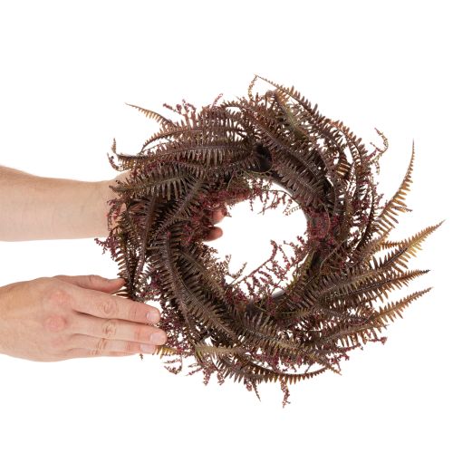 Tekoseppele saniaisilla, syyskoriste, 35 cm | Floristik24.fi
