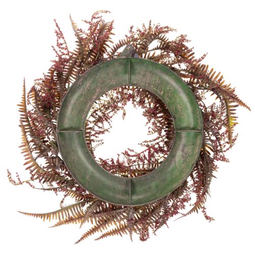Tekoseppele saniaisilla, syyskoriste, 35 cm | Floristik24.fi