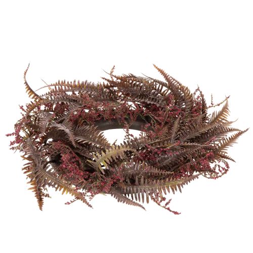Tekoseppele saniaisilla, syyskoriste, 35 cm | Floristik24.fi